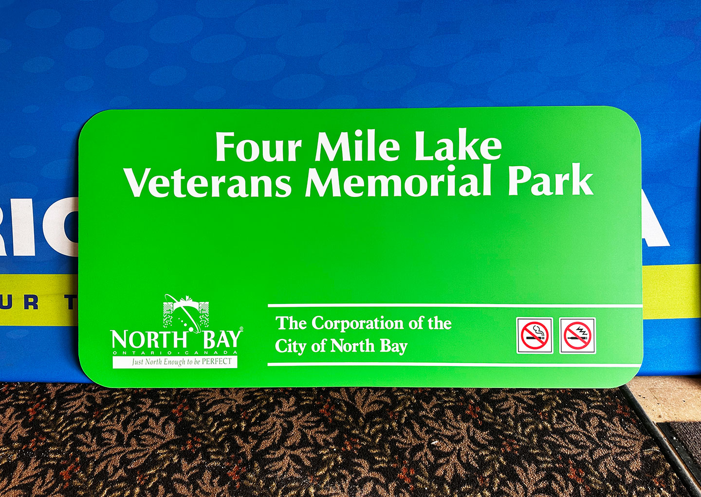 City of North Bay - Four Mile Lake sign