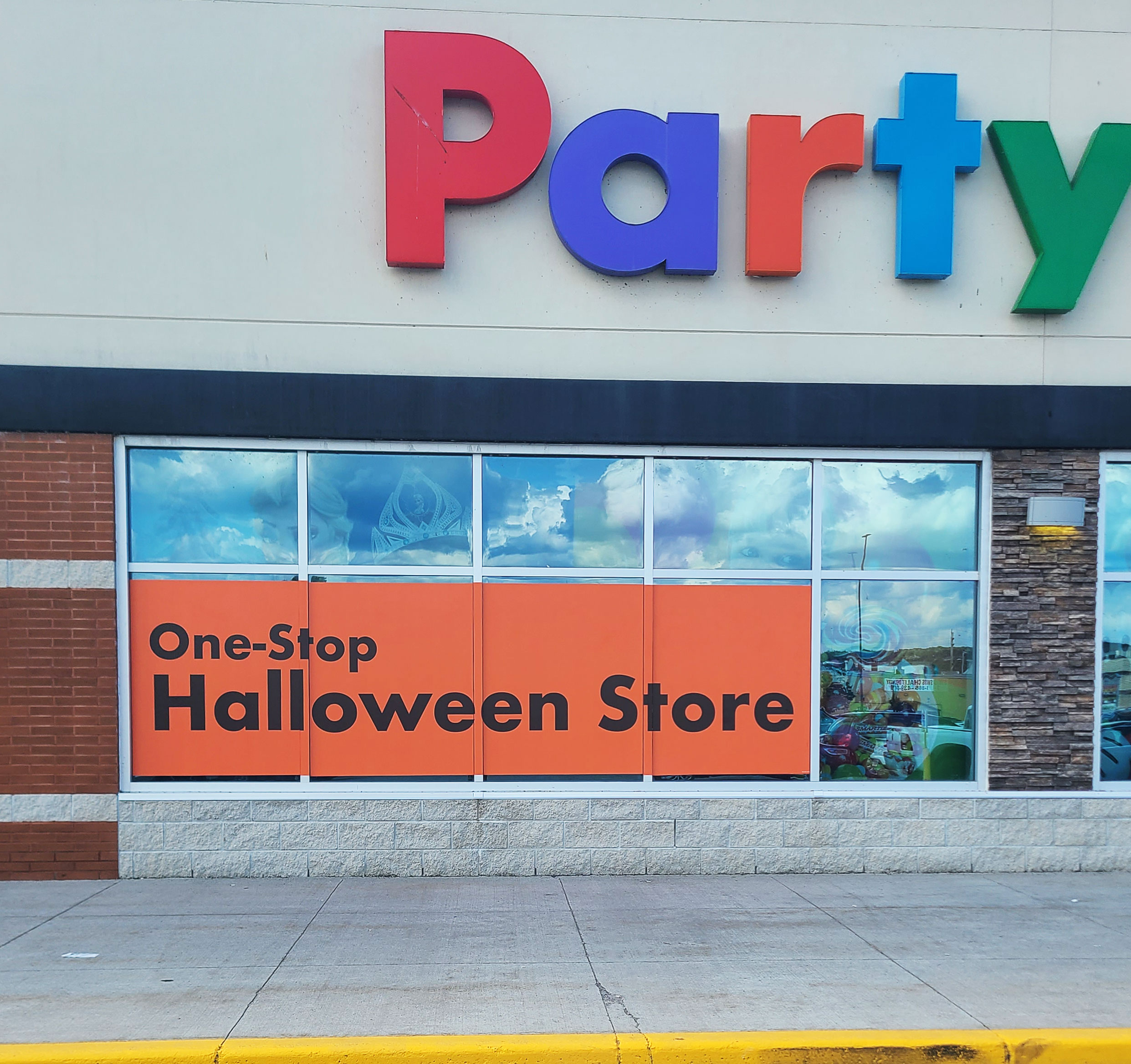 Party City Halloween Window Install