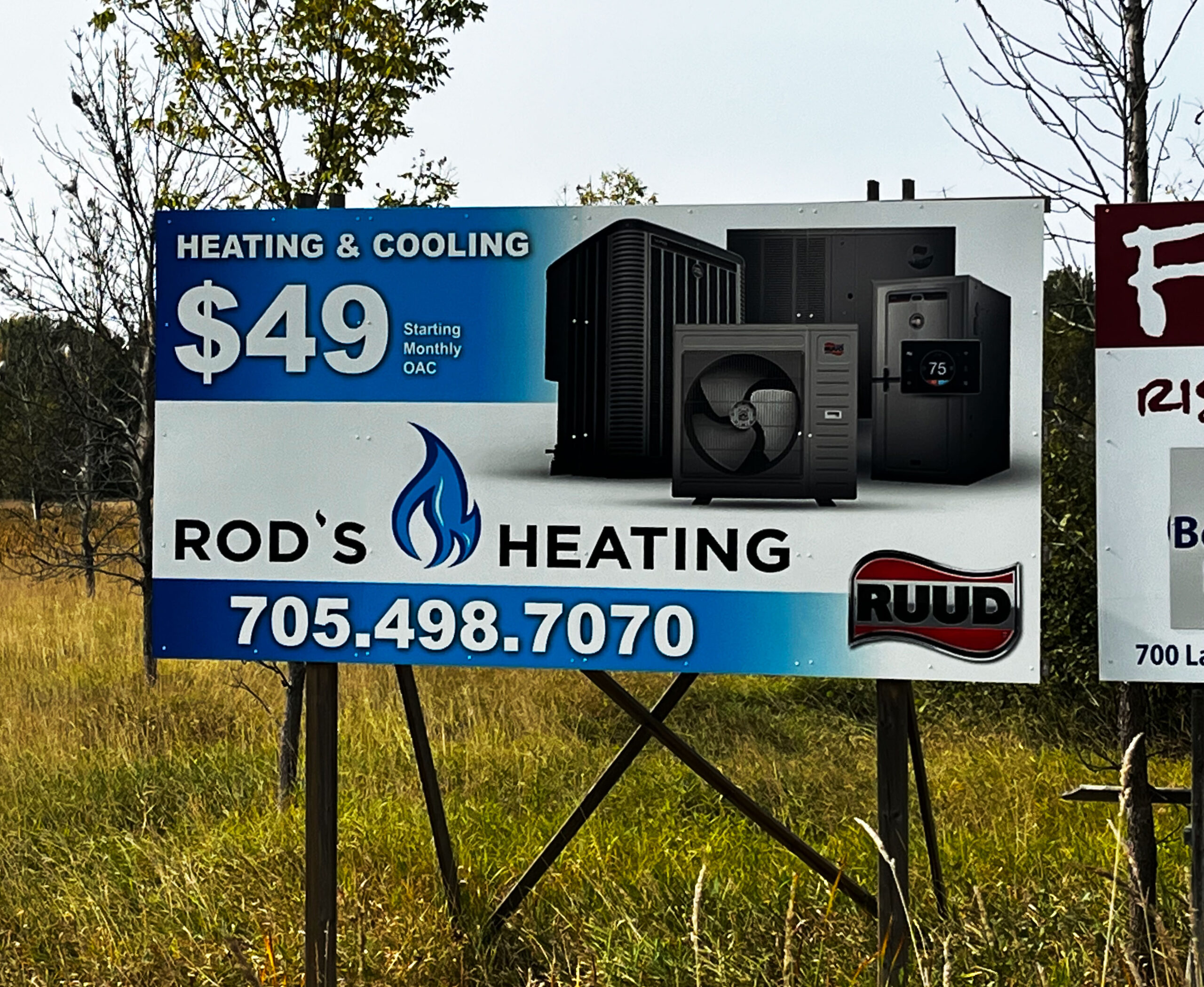Rod's Heating Reflective Billboard