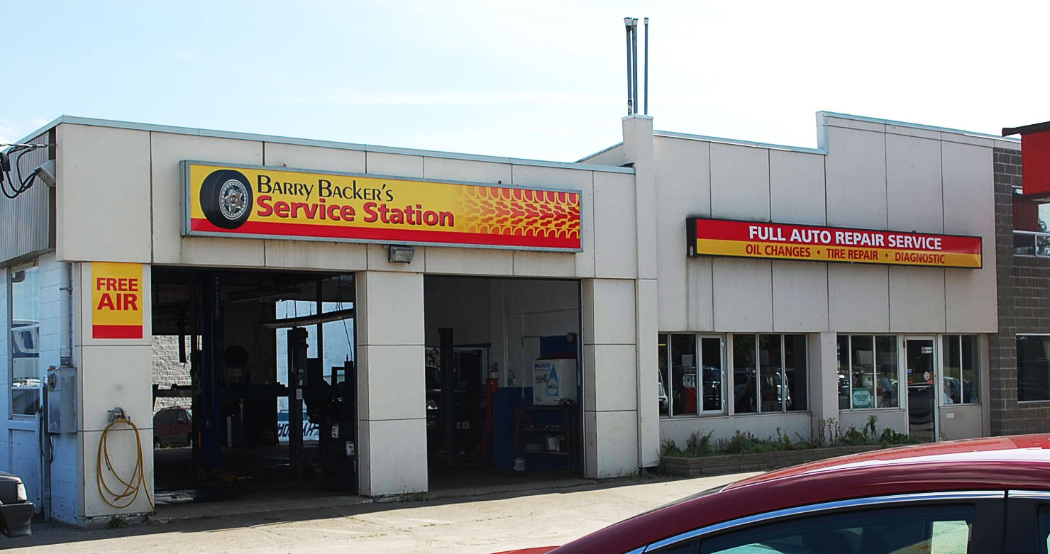 Barry Backer's Service Station - Fascia & Building Signs