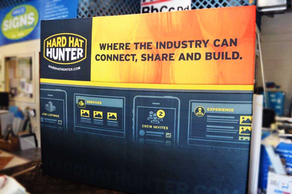 Hard Hat Hunter - Trade Show Back Drop