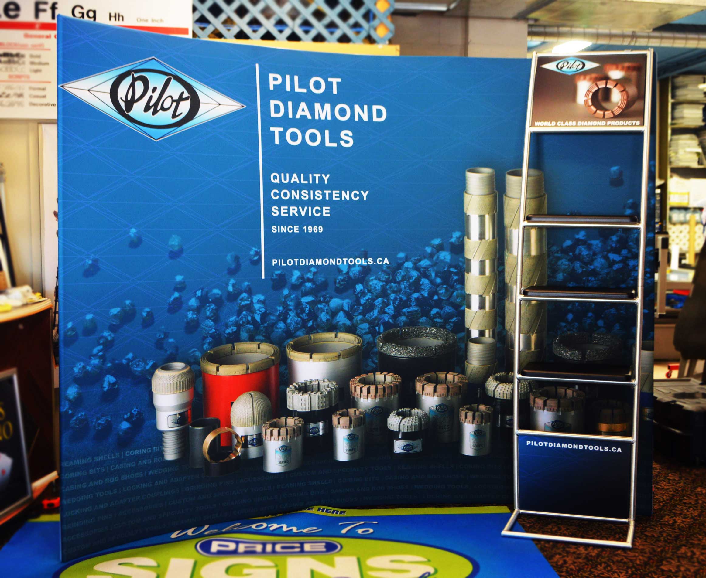 Pilot Diamond Tools - Trade Show Display Back Wall Stand